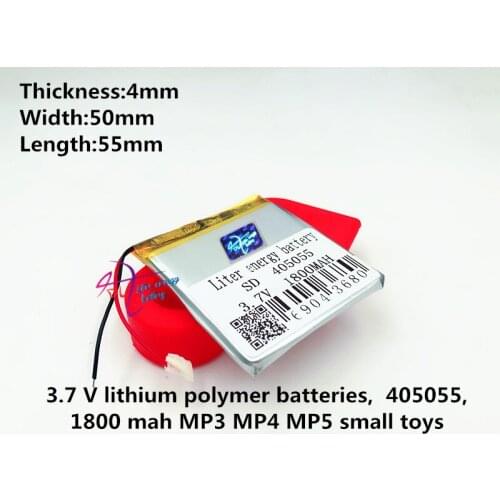 3.7V 1800mAh 405055 Lithium Polymer Li-Po li ion Rechargeable Battery cells For Mp3 MP4 MP5 GPS