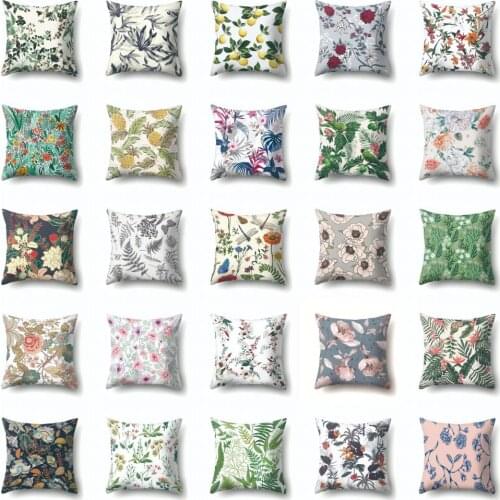 45x45cm Green Plants Cushion Cover Flowers and Leaves Pillow Cover Fashion Pillow Case for Sofa Pillows Decor Home Car Chair new