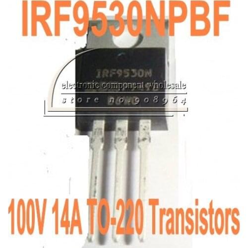 50pcs/lot IRF9530NPBF IRF9530 9530 100V 14A TO-220 Transistors freeshipping