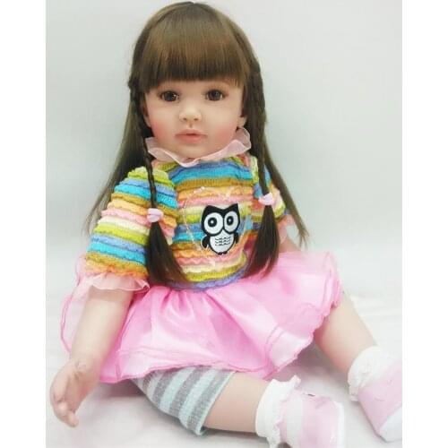 60cm Silicone Bebes Reborn Baby Doll Toys 24inch Vinyl Princess Toddler Girl Babies Doll High Quality Birthday Gift