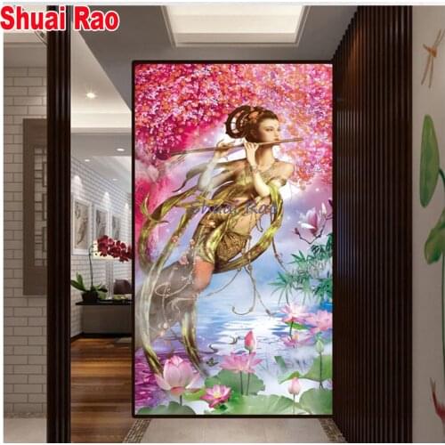 5d Diy diamond painting fairy full round diamond embroidery rhinestone of diamond mosaic Ancient China female celestial