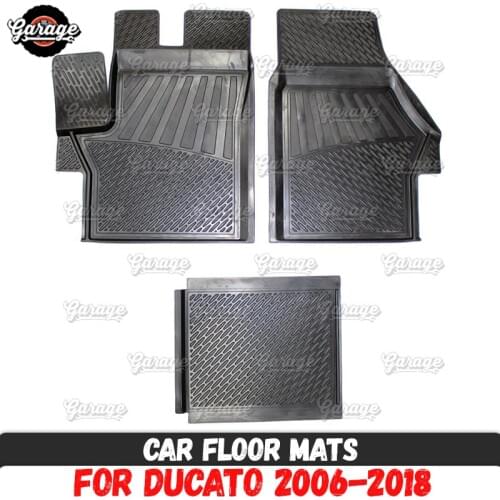 Car floor mats case for Fiat Ducato 2006-2018 rubber 1 set / 3 pcs accessories protect of carpet car styling decoration
