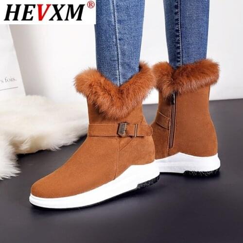 Big Size Shoes Woman Winter Boots Lady Round Toe Flat Heel Booties Ladies Low Heels booties Boots-women Large Size 2020 Padded