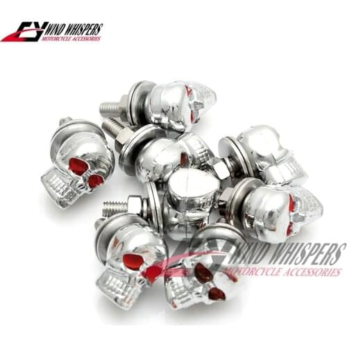 5XPCS Motorcycle Accessories cruise vehicles Skeleton skull decorative screws For Harley XL883 1200 48 Iron Vulcan Steed Magna