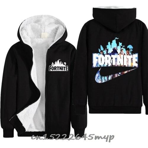 Fortnite Autumn And Winter Child Cotton Baby Cartoons Jacket Hoodies Childrens plush cotton coat Boys and girls sweatshirts