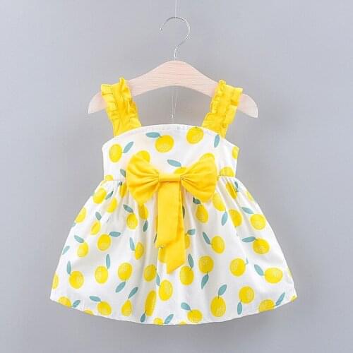 New Summer 2019 Girls Dresses Girls Sleeveless Vestidos Dot Cute Print Cotton Children Clothes Baby Girl Dress Dropshipping