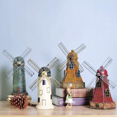 EUROPEAN RETRO WINDOW DUTCH WINDMILL CRAFT DECORATION BAR CAFE LIVING ROOM SHOP DECORATIONS CREATIVE FURNISHINGS