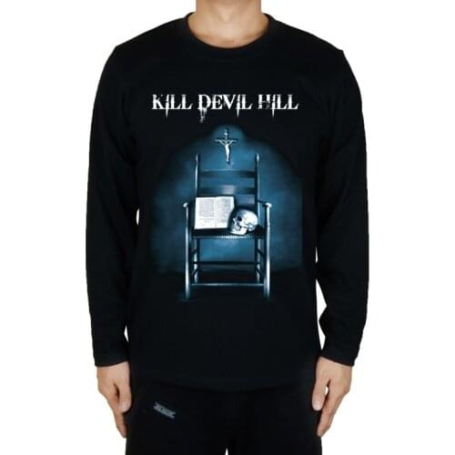 4 kinds kill devil hill North Carolina Rock Brand skull shirt fitness Hardrock heavy Metal 100%Cotton long sleeve t-shirt