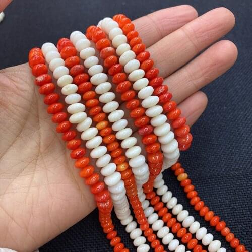 Artificial Red Coral Beaded Tower Chain Loose Beads Handmade Exquisite DIY Necklace Jewelry Party Wedding Jewelry Accessories
