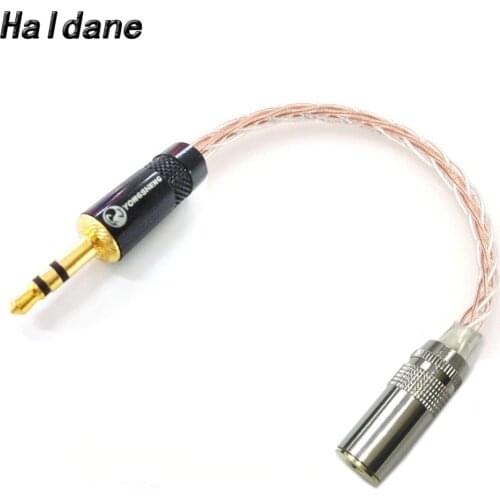 Free Shipping Haldane 3.5mm Stereo Male to 4.4mm Balanced Female Balanced Connect Audio Adapter Cable 7N OCC Cable