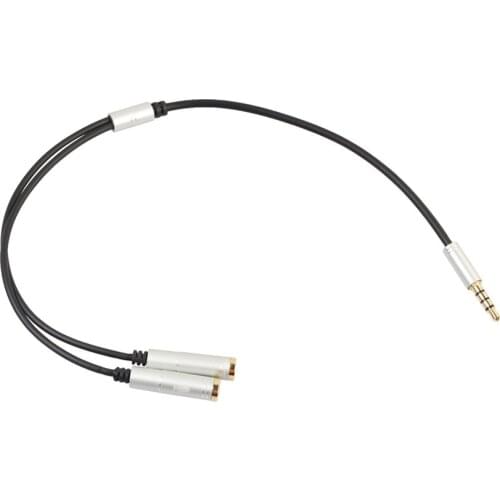 Quality 3.5mm Jack Headphone+Mic Audio Splitter Gold-Plated Aux Extension Adapter Cable Cord for Computer PC Microphone