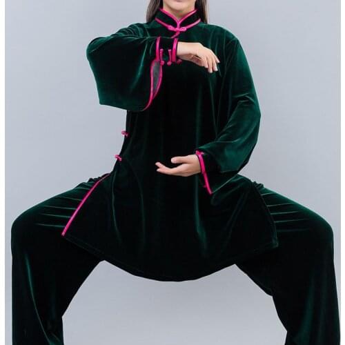Women Winter Top quality tai chi suit pleuche suits thickening taijiquan martial arts uniforms kung fu wushu clothing