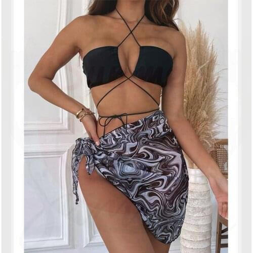 Swimsuits Sexy Bathing Suit Biquini Neon Swimming Suit for Women Maillot De Bain Femme Monokini 3 Piece Bikini Set Swimwear 2021