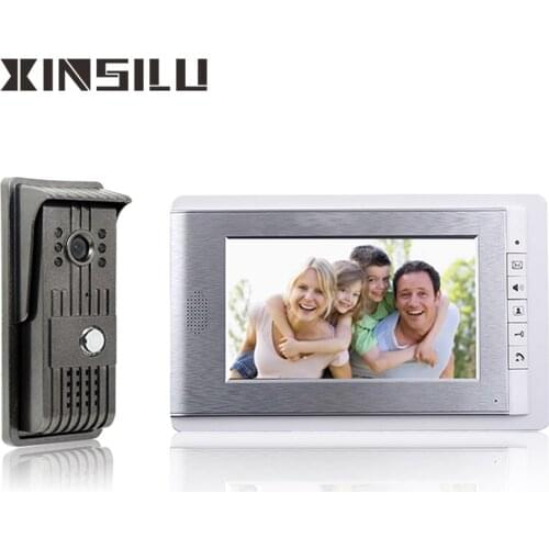 Matal Video Door Phone for villa outdoor intercom night vision 7inch indoor monitor doorbell camera 1v1 intercom system