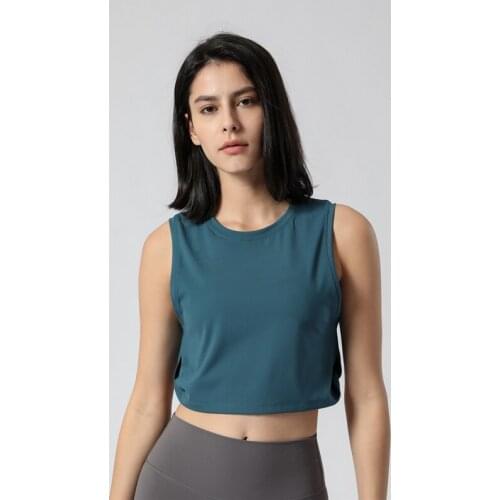 Loose Top Activewear Naked-Feel Athletic Yoga Vest s Open Back Yoga Tank Tops Stretch Sexy Blouse Sport Fitness Tank Tops