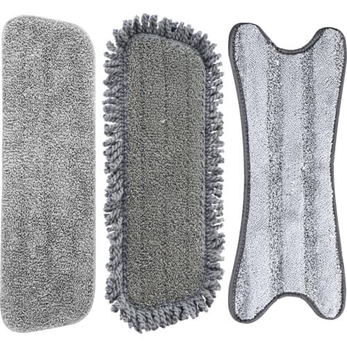 Microfiber Spray Mop Pads Replacement Head for Wet Dry Dust Mop Reusable Washable Mop Heads Refills Kitchen Home Floor Cleaning