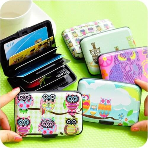 7 Bit Slots Large Capacity New Business Cards Bags Women Men Anti-Magnetic Packs Bank ID Holders Hard Card Holder Sets