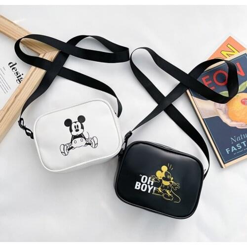 New Childrens Kindergarten Coin Purse Boys and Girls Princess Minnie Diagonal Bag Cute Cartoon Mickey Mouse Print 3-6 Years Old