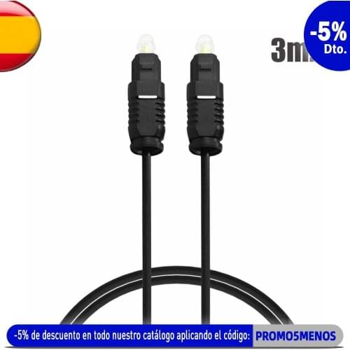 Optical Cable 3m Digital Audio Toslink Black Fibre Fiber Optic HIFI for Stereo Home Cinema Soundbar TV Xbox One 360 PS4