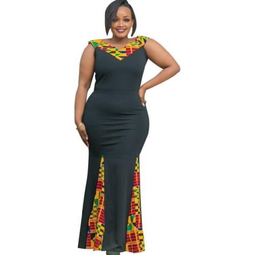 2XL-6XL Plus Size African Long Maxi Dress Womens V-Neck Backless Daily Evening Party Dress African Pleated Dresses For Women