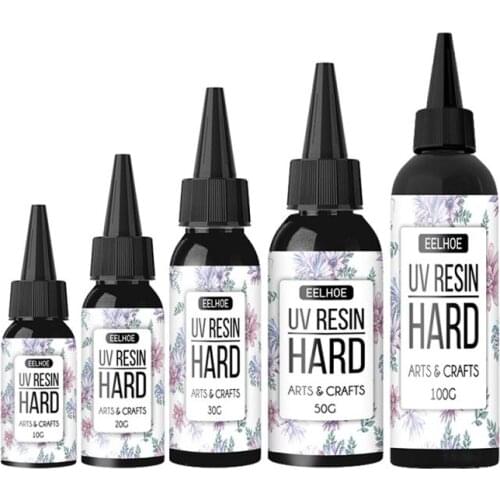 10-50g UV Resin Crystal Clear Hard Type Resin Mold Glue Ultraviolet Curing Resin Sunlight Activated Resin Jewelry Making Crafts