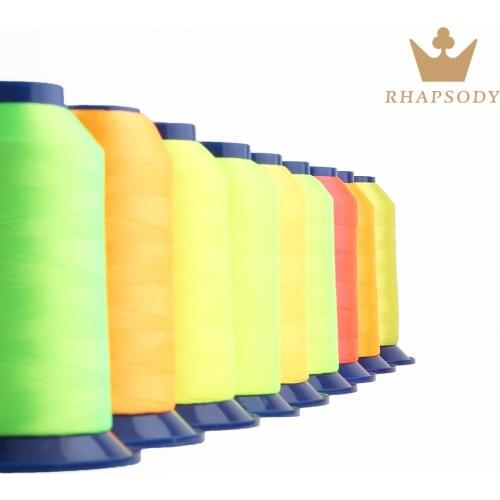 Rhapsody 11 Neon Fluorescent Colors Polyester Embroidery Thread 4000M For Brother Babylock Janome Singer Pfaff & Sewing Machines