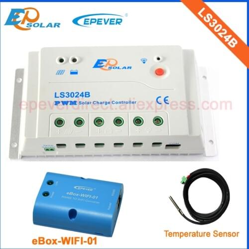 30A charger pwm contoller EPEVER LandStar LS3024B 30amps EPsolar small solar power station temperature sensor and wifi eBOX