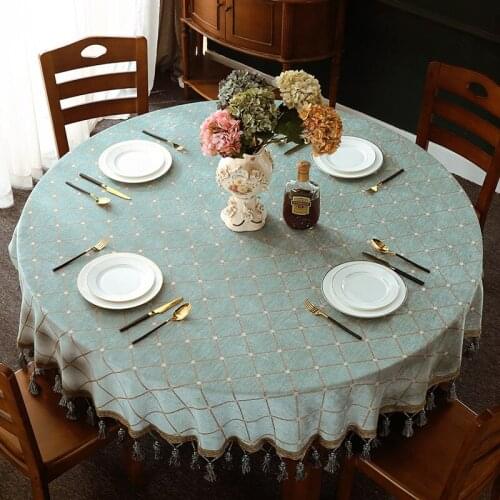 European-style Round Table Cloth 1.8 Meters Round Table Cloth Western Table Cloth Large Round Table Home Cushion Cloth
