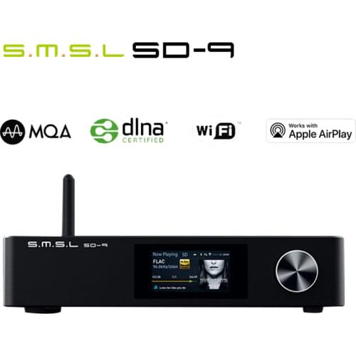 SMSL SD-9 MQA HIFI Network Music Player SD9 Support DSD, WAV APE,FLAC AIFF, MP3 Desktop Player