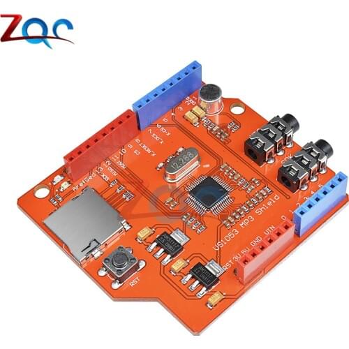 VS1053 VS1053B Stereo Audio MP3 Player Shield Record Decode Development Board Module With TF Card Slot For Arduino UNO R3 One
