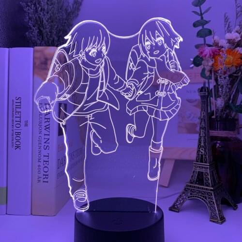 Erased Led Night Light for Bedroom Decor Nightlight Birthday Gift Anime 3d Lamp Erased