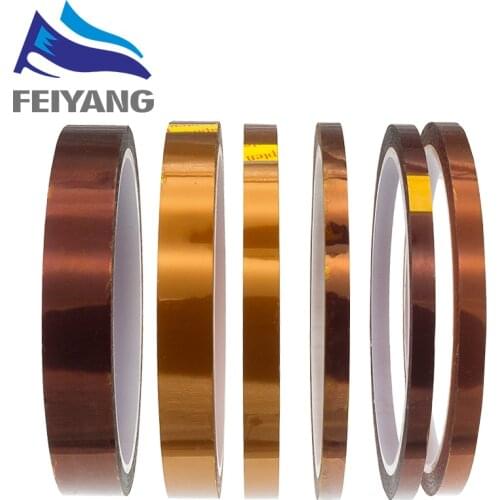 33meter x 5-40mm High Temperature Polyimide Tape Heat Resistant Insulation Polyimide Film Adhesive Tape 10mm