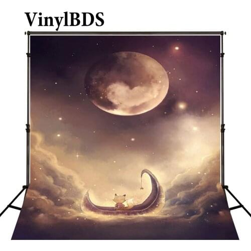 VinylBDS Photography Backdrops 10x10ft Cartoon Forest Background Children Tapestry Backdrop Photo Studio Moon Fairy Backdrop