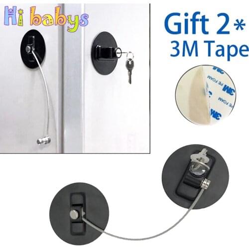 Baby Safety Lock Window Limiter Stopper Lock 3M Fridge Drawer Window Lock Stainless Steel Kids Security Children Protection