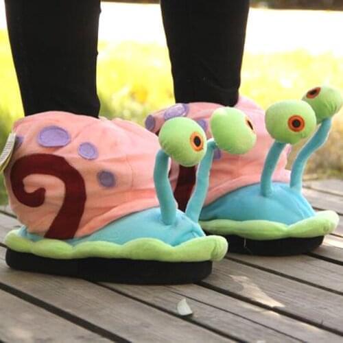 2020 Womens Girls Snail Slippers Home Warm Soft Plush Slipper Flats Pull On Mixed Colors Cute Winter Plus Full Size C809