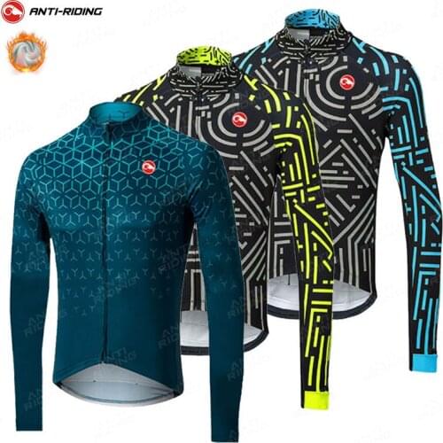 2021 Winter Thermal Fleece Cycling Jersey Long Sleeve Bike Pro Cycling Mountian Bicycle Cycling Clothing Ropa Ciclismo Bicycle