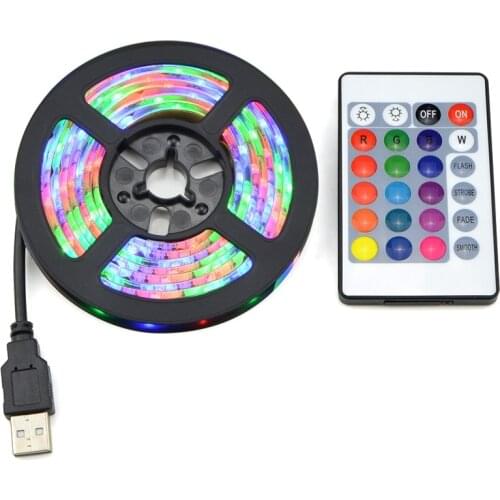 5V USB 2835 RGB LED Strip Reading Book Light TV Background Desk Decor Lighting Tape Bluetooth Control Night Light 1M 2M 3M 4M 5M