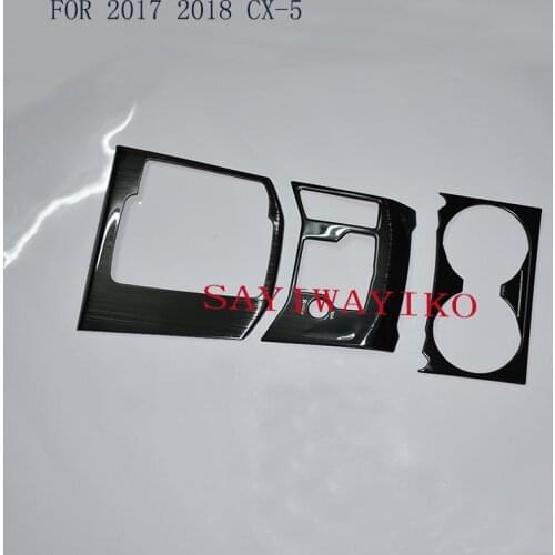 Auto Gear Panel Stainless Steel Decoration Car Covers For MAZDA CX-5 CX5 2017 2018 AT Automatic Gearbox Car Styling