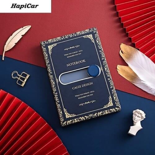 Retro Notebook Journals for Traveler Creative A5 Size Notebooks Sliding Right Lock Left Unlock Office School Supplies Nice Gift