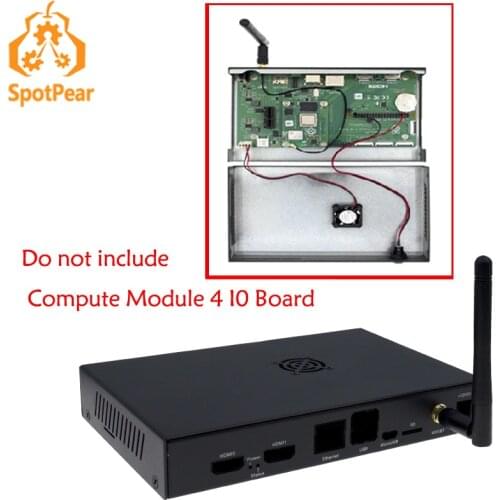 Case for Raspberry Pi CM4 official IO board with One-key boot Fan Antenna
