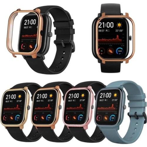 PC Case For Xiaomi Huami Amazfit GTS Electroplate Protective Cover For Amazfit GTS Replacement Bumper Frame Watch Accessories