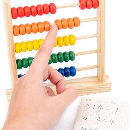 Wooden Abacus Calculation Frame Children Early Math Learning Educational Toy Montessori Five Gear Counter Calculation Abacus Toy