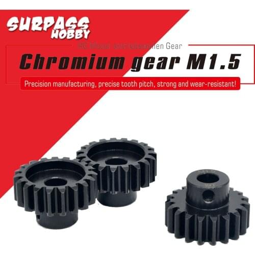 Surpass Hobby M1 5mm M1.5 8mm 11T 12T 13T 15T 17T 19T 20T Gear for 1/8 1/7 1/5 1/6 RC Cars Hobbywing Rocket Brushless Motor
