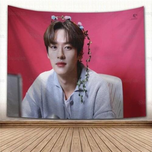 Nice Lee Know Stray KidsTapestry Eco-Friendly HD Print Background Cloth Bedroom Wall Hanging Tapestries Decor Washable Not Fade
