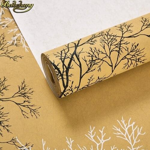 Beibehang European 3D tree silk wallpaper bedroom living room background beauty salon health museum Nordic white wall paper roll