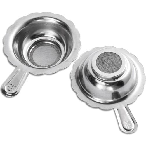 200Pcs/Lot Stainless Steel Tea Filter Strainer Fine Mesh Chinese Kungfu Tea Leaf Funnel Filter Stainless Steel Wholesale LX3626