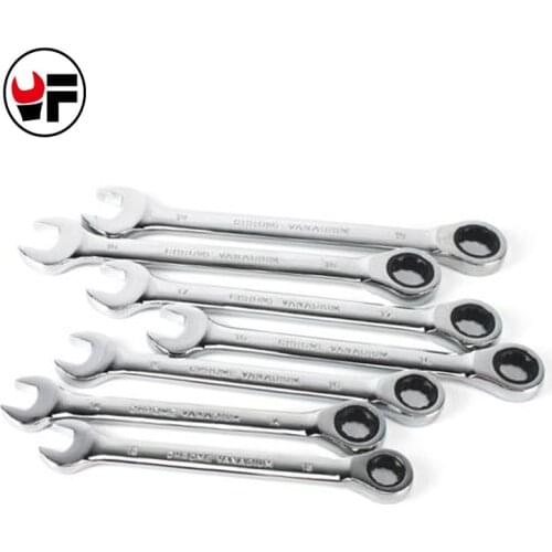 13-19mm spanners the key combination ratchet wrench spanners metric auto repair hand tools Chrome Vanadium gear D3613A-D3619A