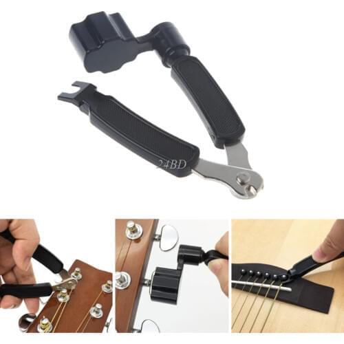 3 in 1 Guitar String Winder String Cutter Bridge Pin Puller Repair Tool S19