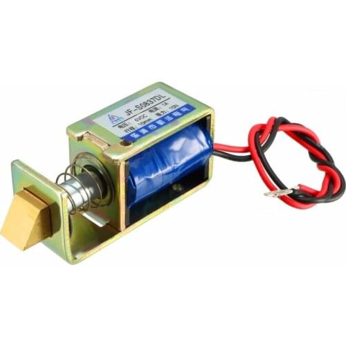 JF-S0837DL DC 6V 12V 24V 1A 15N 10mm Pull Type Open Frame Linear Motion Solenoid Electromagnet