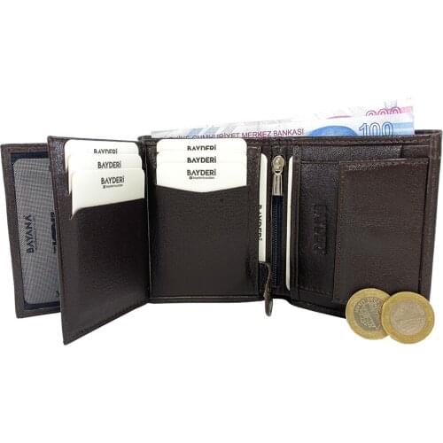 Genuine Leather Coffee Men 'S Wallet